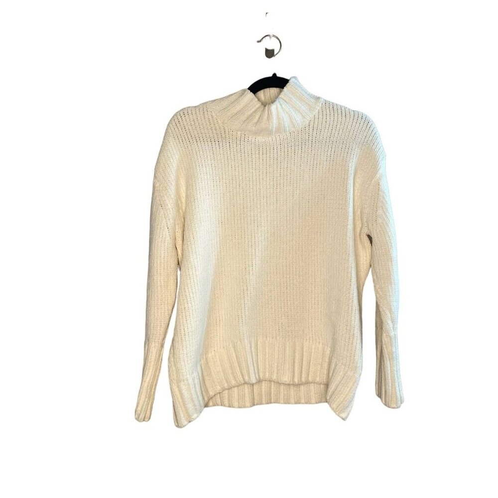 Philosophy Mock Turtleneck Sweater Women's Size Medium Long Sleeve White